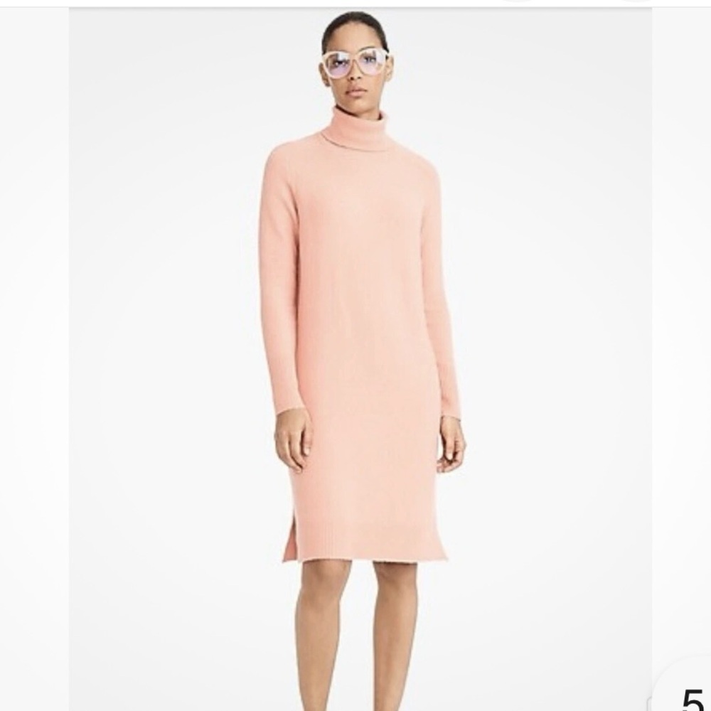 J. Crew Turtleneck Sweater Dress Super Soft Yarn Light Pink Size Small Read Desc